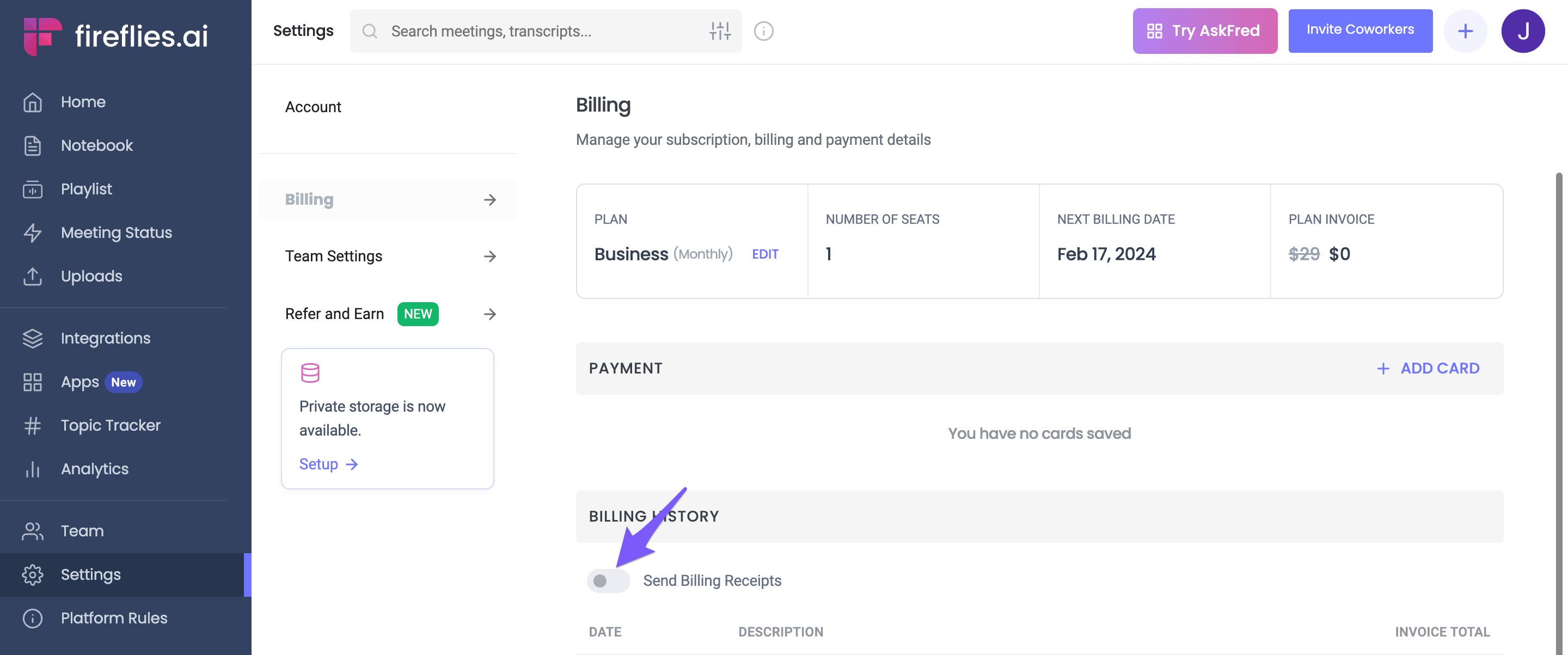 How to send Fireflies billing details to your emails – Fireflies.ai